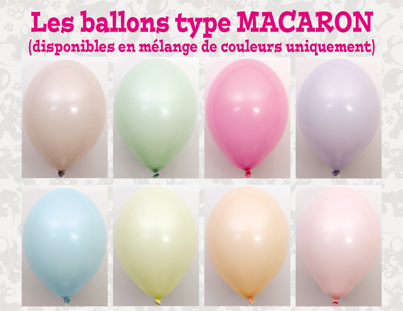 Toutes les couleurs de ballons macaron