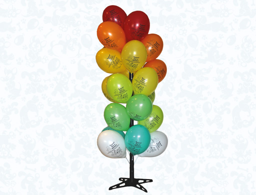Arbre à ballons PVC adapté aux tiges carton pour ballons de baudruche