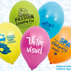 Ballons publicitaires biodégradables 1 face / 1 couleur