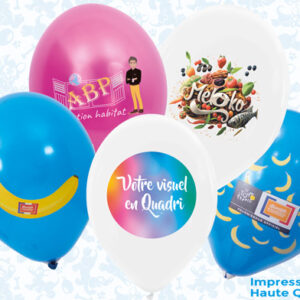 Ballons publicitaires biodégradables 1 face / Quadri