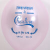 Ballon-gonflable-rond-personnalisé-naissance-Charline-rose-métal